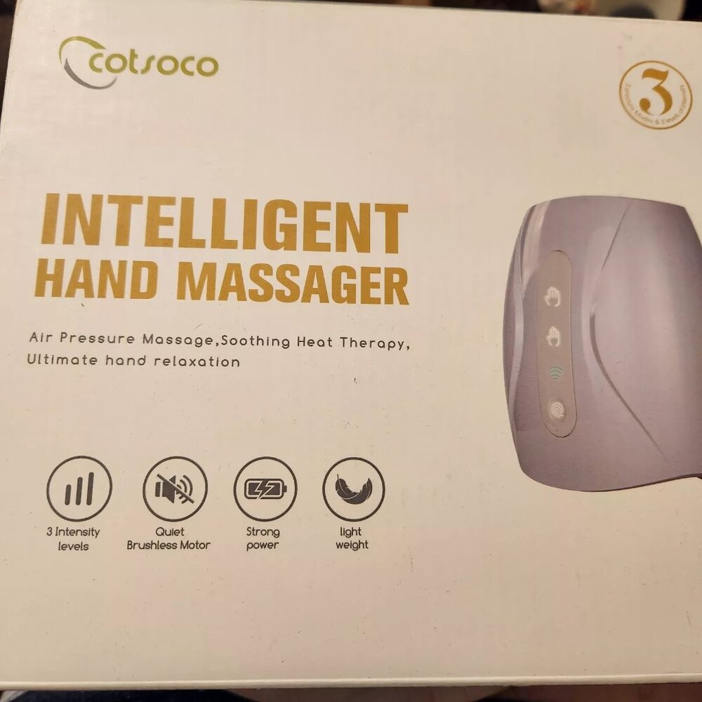 Cotsoco Intelligent Hand Massager Cordless Electric Massagers Heat